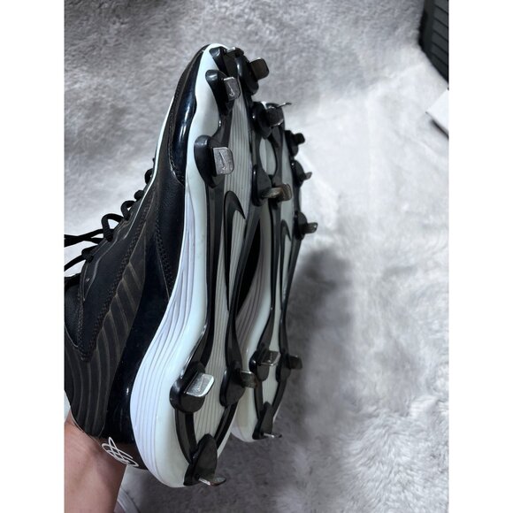 Nike Huarache Pro Mid Baseball Cleats Black & White Size 12 - Picture 7 of 11